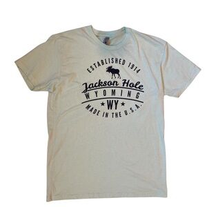 Women’s/Girls light green Jackson Hole, Wyoming short-sleeved shirt Size M